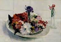 Garland of Flowers and a Crystal Vase
