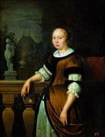 Portrait of a young lady with a rose