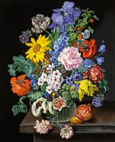 Floral Still Life with Pomegrenade