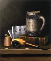 Still Life with New York Herald, Beer Stein and Pipe