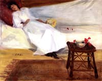 Girl in White on Stage