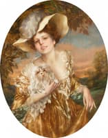 Portrait of a Lady with a Dog