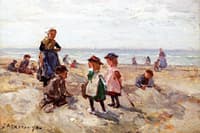 Children Playing on the Beach