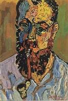 Portrait of a Bearded Man Smoking a Pipe