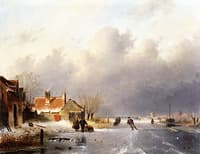 Skaters on the Ice with a Koek-en-zopie Beyond