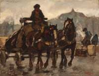 Dray cart in old Rotterdam