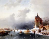 Skaters on a Frozen Waterway