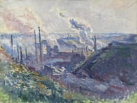 Landscape with Smoking Chimneys in Charleroi