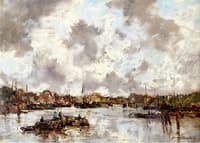 A Cloudy Sy on the River Amstel, Amsterdam