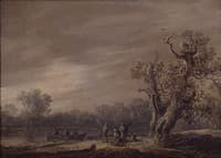 Fishermen at a Lakeside