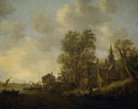 View of a Town on a River