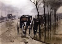Carriages at the Victoria Embankment, London