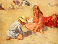 Children Playing on the Beach