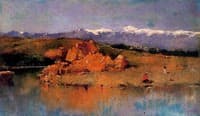 The river and the Guadarrama mountain range