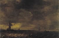 Thunderstorm over a Lake