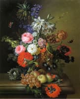 Still Life with Flowers, Parakeets and Butterflies