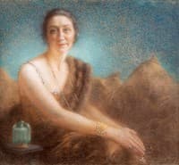 Elegant woman on a sofa