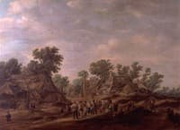 Village View with Farmers