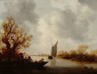 River Landscape with Fishermen