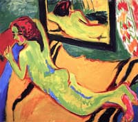 Reclining Nude in Front of a Mirror