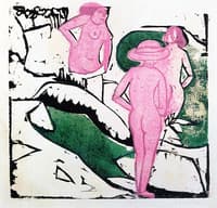 Women Bathing between White Rocks, Fehmarn