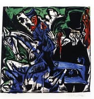 Schlemihl Cycle, Sheet 5: Schlemihl Encounters the Little Grey Man on the Country Road