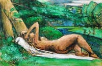 Reclining Nude under a Tree