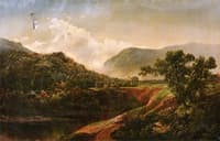 Mountain Vista with Cabins