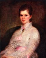 Young Woman in White and Pink