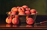 Still Life with Peaches in a Silver Bowl