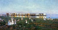 Elegant Figures on the Beach, the Bay of Livorno