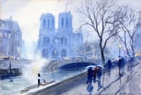 Notre Dame de Paris in Grey Weather