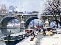 Pont Marie, Winter