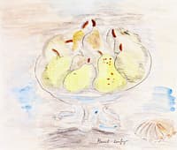 Bowl of Pears with a Shell