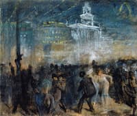 Paris, scène de bal devant l'Hôtel de Ville