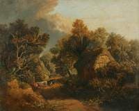 Landscape with a Path Between Cottages