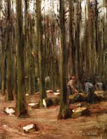 Forest Workers - Study for the mural Winter for the Rathaus von Altona