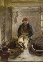 Saunders Mucklebackit Mending His Nets