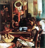 Girl Peeling Potatoes