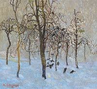 Orchard with Crows in Winter