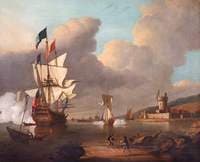 A Ship Saluting a Fort