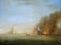 Destruction of the 'Soleil Royal' at the Battle of La Hogue, 23 May 1692