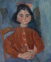 Young Girl in Red Blouse