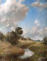 Summer's Evening with Figures Haymaking