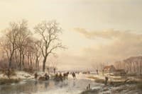 A Frozen Canal near the River Maas