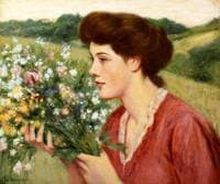 Girl with a Bouquet of Flowers