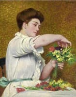 Woman Arranging Flowers