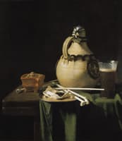 Still Life with a Pottery Jar and Pipes