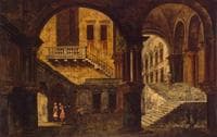 Courtyard with a Staircase