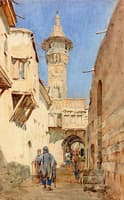 A Sunlit Street in Jerusalem